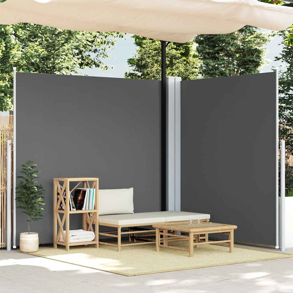 vidaXL Copertină laterală retractabilă, antracit, 200x600 cm