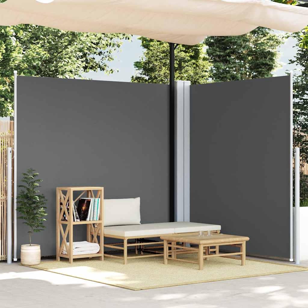 vidaXL Copertină laterală retractabilă, antracit, 220x600 cm