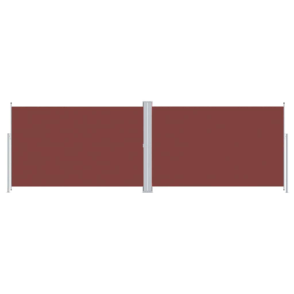 vidaXL Zatahovací boční markýza hnědá 220 x 600 cm