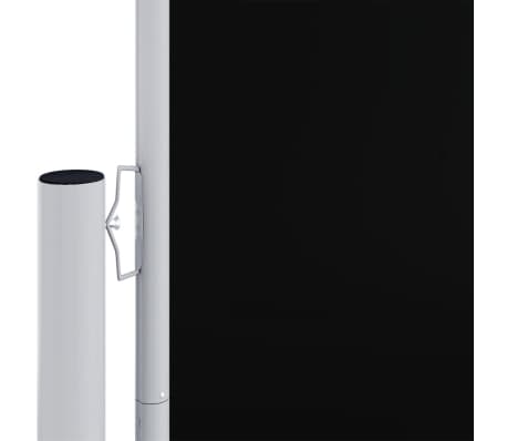 vidaXL Seitenmarkise Ausziehbar Schwarz 140x1000 cm