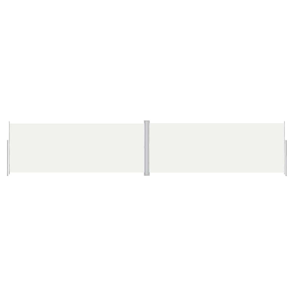 vidaXL Zatahovací boční markýza krémová 200 x 1 000 cm