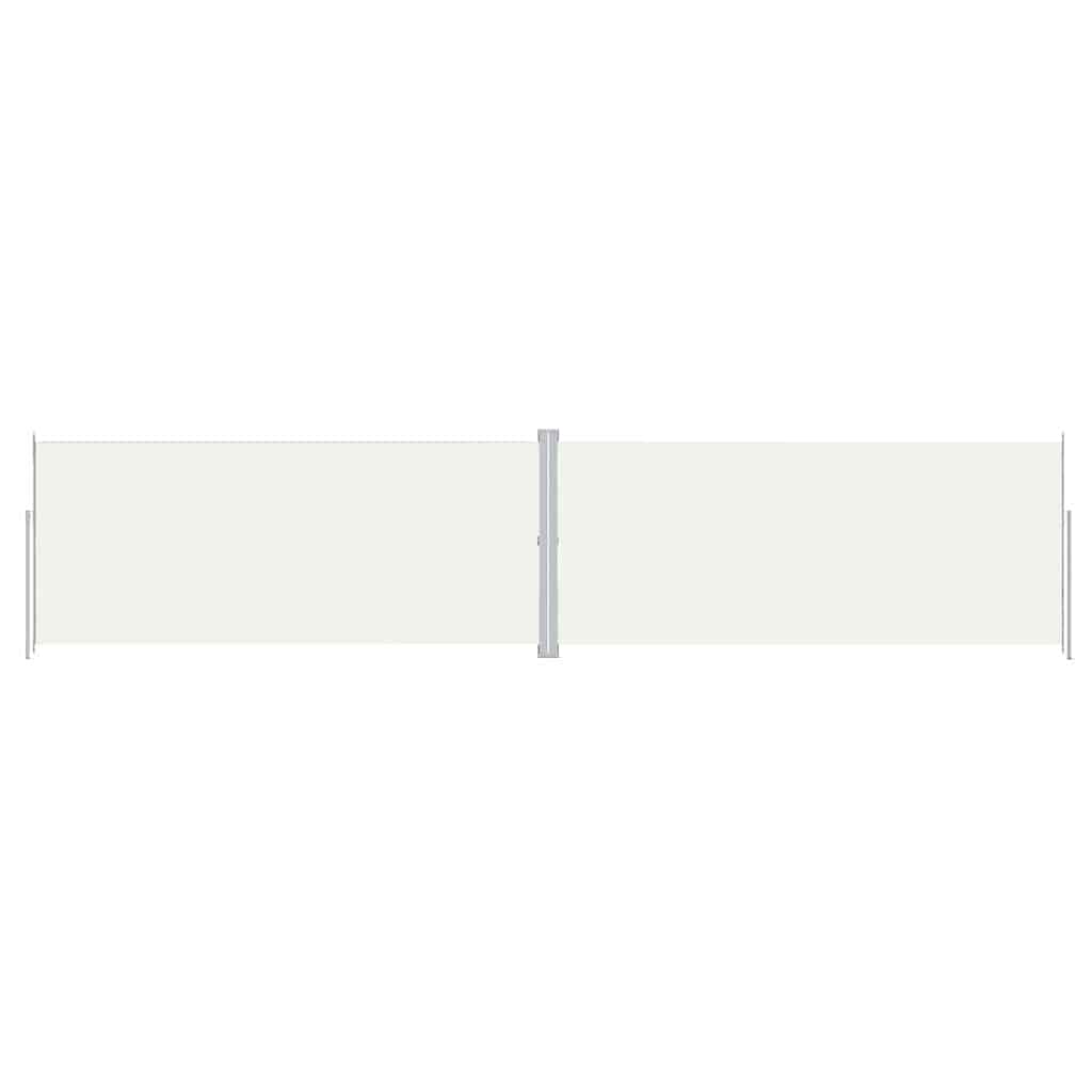vidaXL Zatahovací boční markýza krémová 220 x 1 000 cm