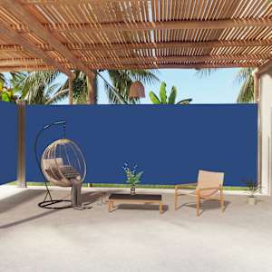 Zložljiva stranska tenda modra 220x1000 cm