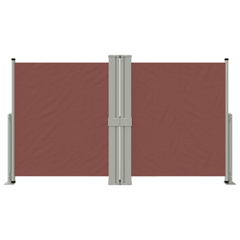 vidaXL barna behúzható oldalsó napellenző 140x1200 cm
