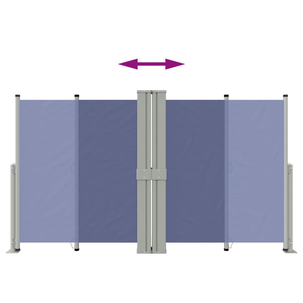 Uvlačiva bočna tenda plava 140 x 1200 cm