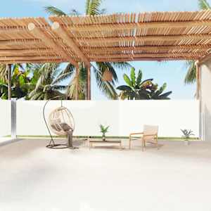 Zložljiva stranska tenda krem 160x1200 cm