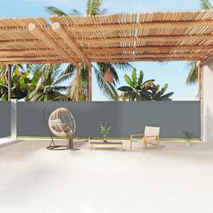 Zložljiva stranska tenda antracitna 160x1200 cm