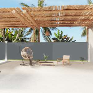 Zložljiva stranska tenda antracitna 180x1200 cm