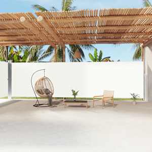 Zložljiva stranska tenda krem 220x1200 cm