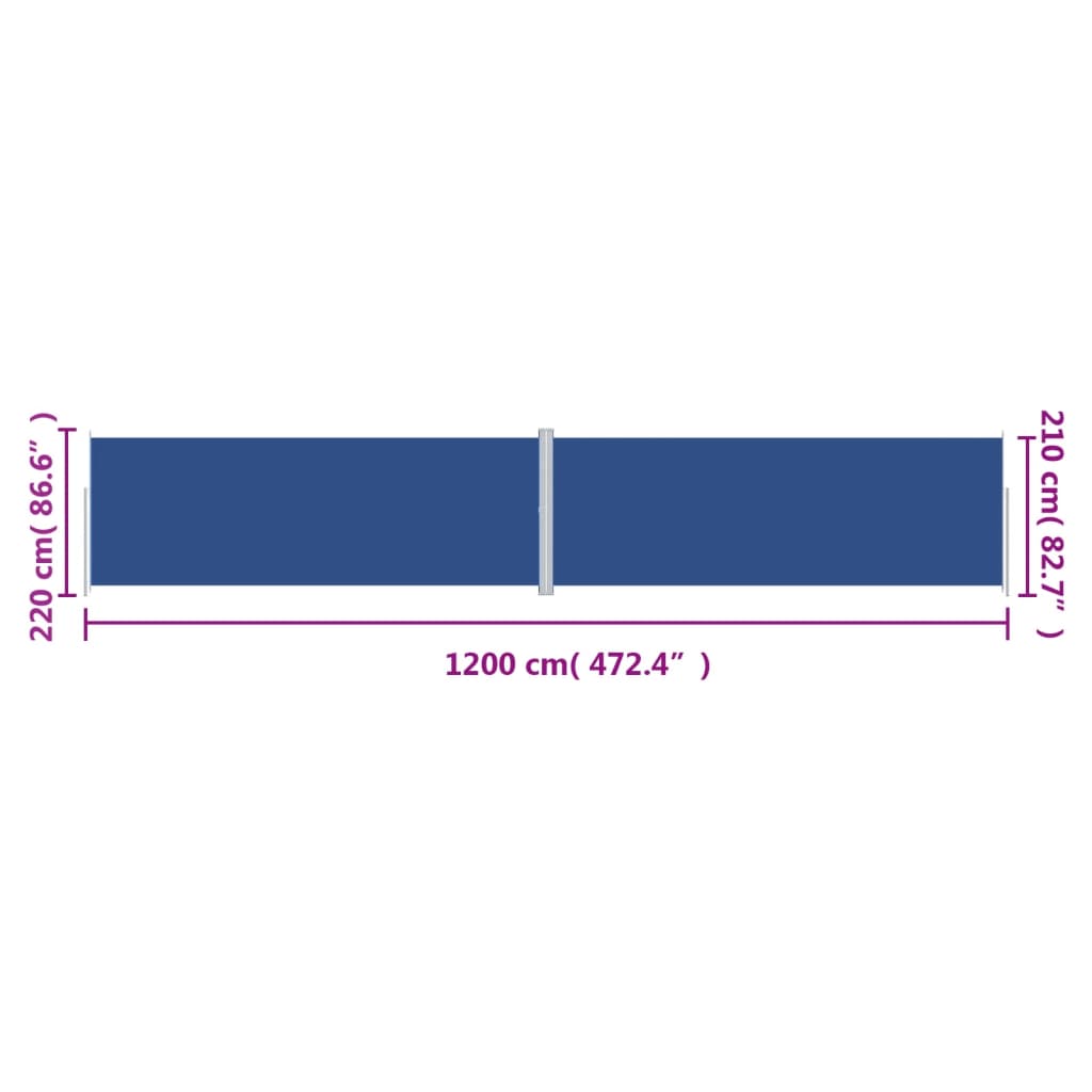Seitenmarkise Ausziehbar Blau 220×1200 cm kaufen 8