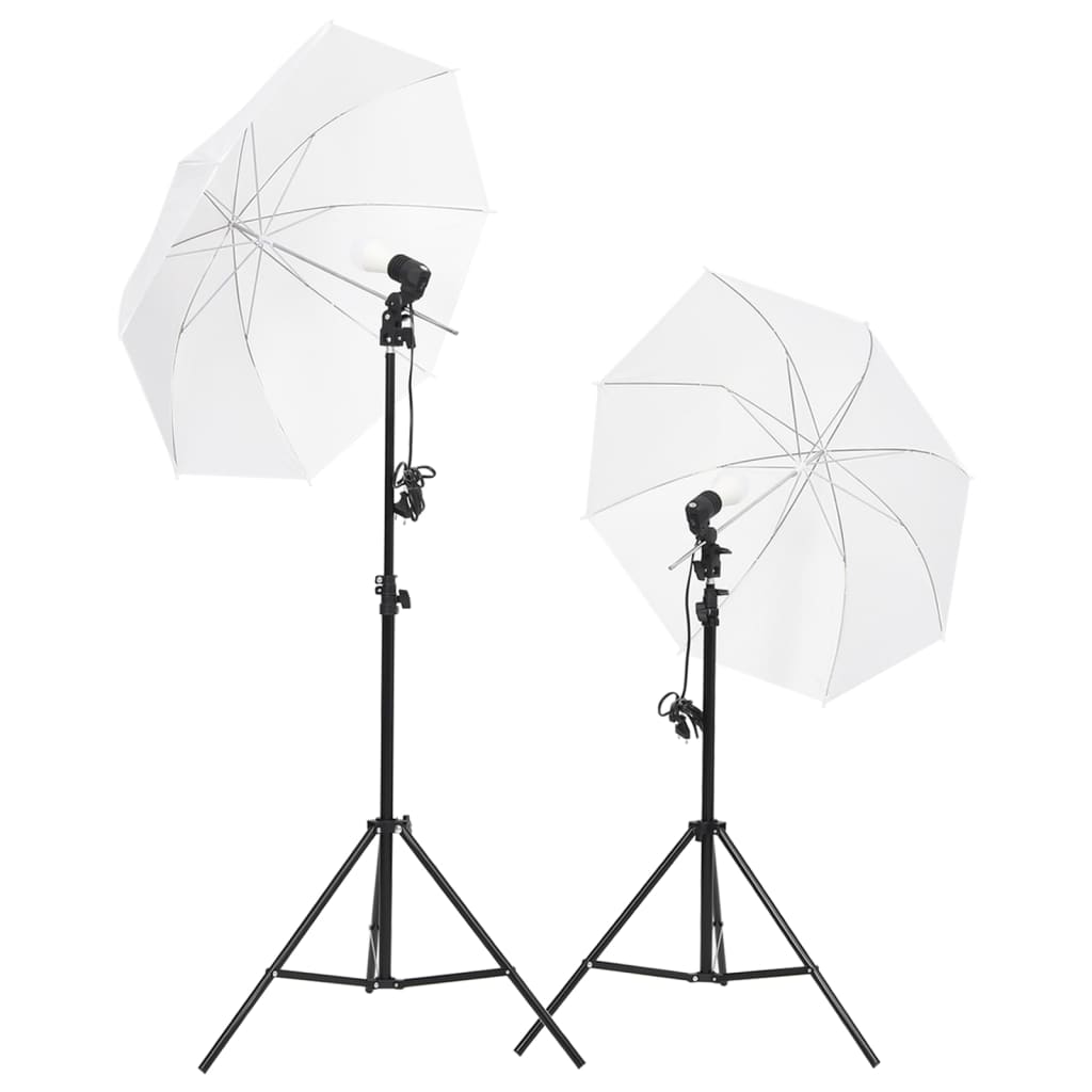 Kit d'éclairage de studio avec trépieds et parapluies