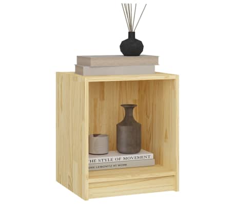 vidaXL Table de chevet 35,5x33,5x41,5 cm bois de pin massif