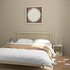 Nočna omarica 2 kosa bela 35,5x33,5x41,5 cm trdna borovina