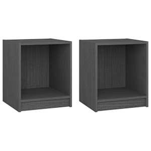 vidaXL &ouml;&ouml;kapid 2 tk, hall, 35,5x33,5x41,5 cm, m&auml;nnipuit