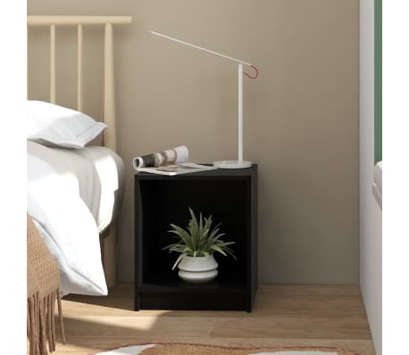 vidaXL Nattbord 2 stk svart 35,5x33,5x41,5 cm heltre furu