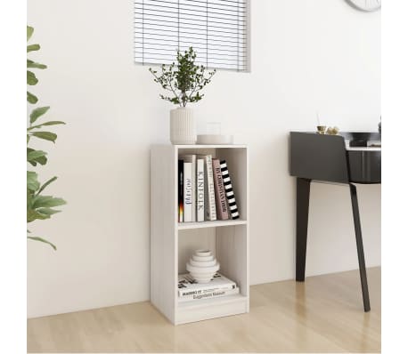 vidaXL feh&eacute;r t&ouml;m&ouml;r fenyőfa kisszekr&eacute;ny 35,5 x 33,5 x 76 cm