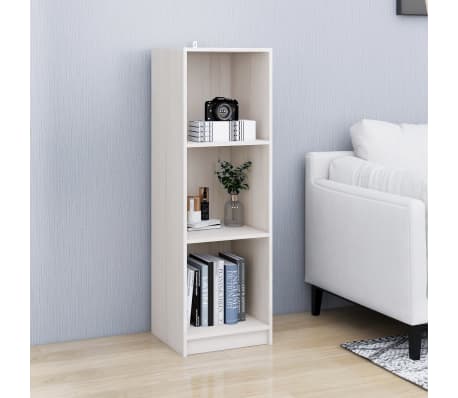 vidaXL Knihovna / dělicí stěna bílá 36 x 33 x 110 cm masivní borovice