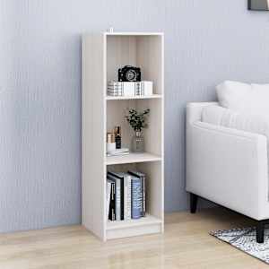 vidaXL Knihovna / dělicí stěna bílá 36 x 33 x 110 cm masivní borovice