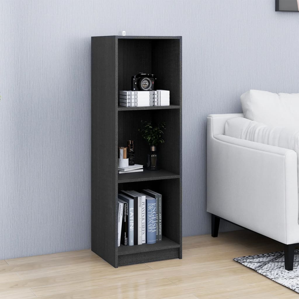 

vidaXL Boekenkast/kamerscherm 36x33x110 cm massief grenenhout grijs