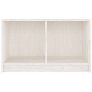 TV stolek bílý 70 x 33 x 42 cm masivní borové dřevo - obrázek 5