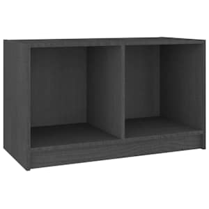TV stolek šedý 70 x 33 x 42 cm masivní borové dřevo - obrázek 2