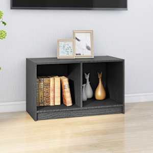 TV stolek šedý 70 x 33 x 42 cm masivní borové dřevo - obrázek 3
