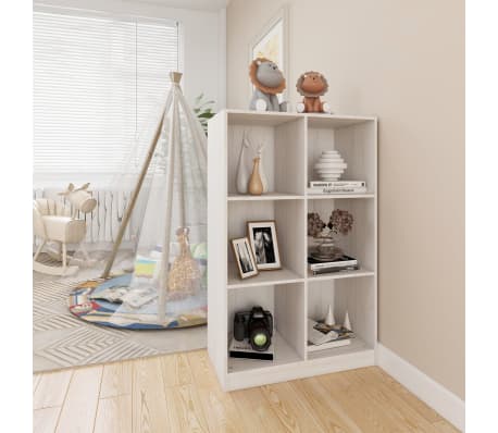 vidaXL B&uuml;cherregal Wei&szlig; 70x33x110 cm Massivholz Kiefer