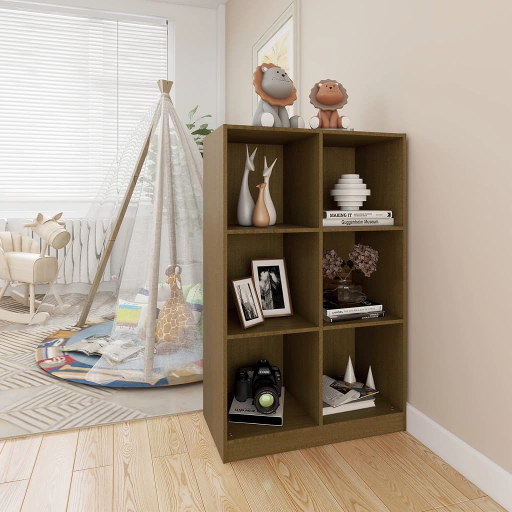 

vidaXL Boekenkast 70x33x110 cm massief grenenhout honingbruin
