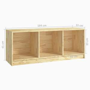 TV stolek 104 x 33 x 41 cm masivní borové dřevo - obrázek 7