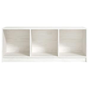 TV stolek bílý 104 x 33 x 41 cm masivní borové dřevo - obrázek 5