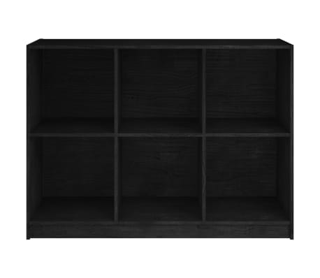 vidaXL Bibliotecă, negru, 104x33x76 cm, lemn masiv de pin