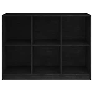 vidaXL Spintelė knygoms, juoda, 104x33x76cm, pu&scaron;ies medienos masyvas