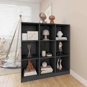 vidaXL Kirjahylly/tilanjakaja harmaa 104x33,5x110 cm t&auml;ysi m&auml;nty