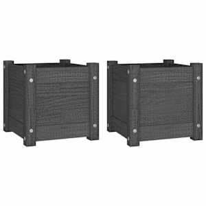 vidaXL aia taimekast 2 tk, hall, 31 x 31 x 31 cm, toekas m&auml;nnipuit