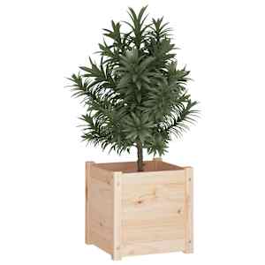 vidaXL Sodo lovelis, 40x40x40 cm, pušies medienos masyvas