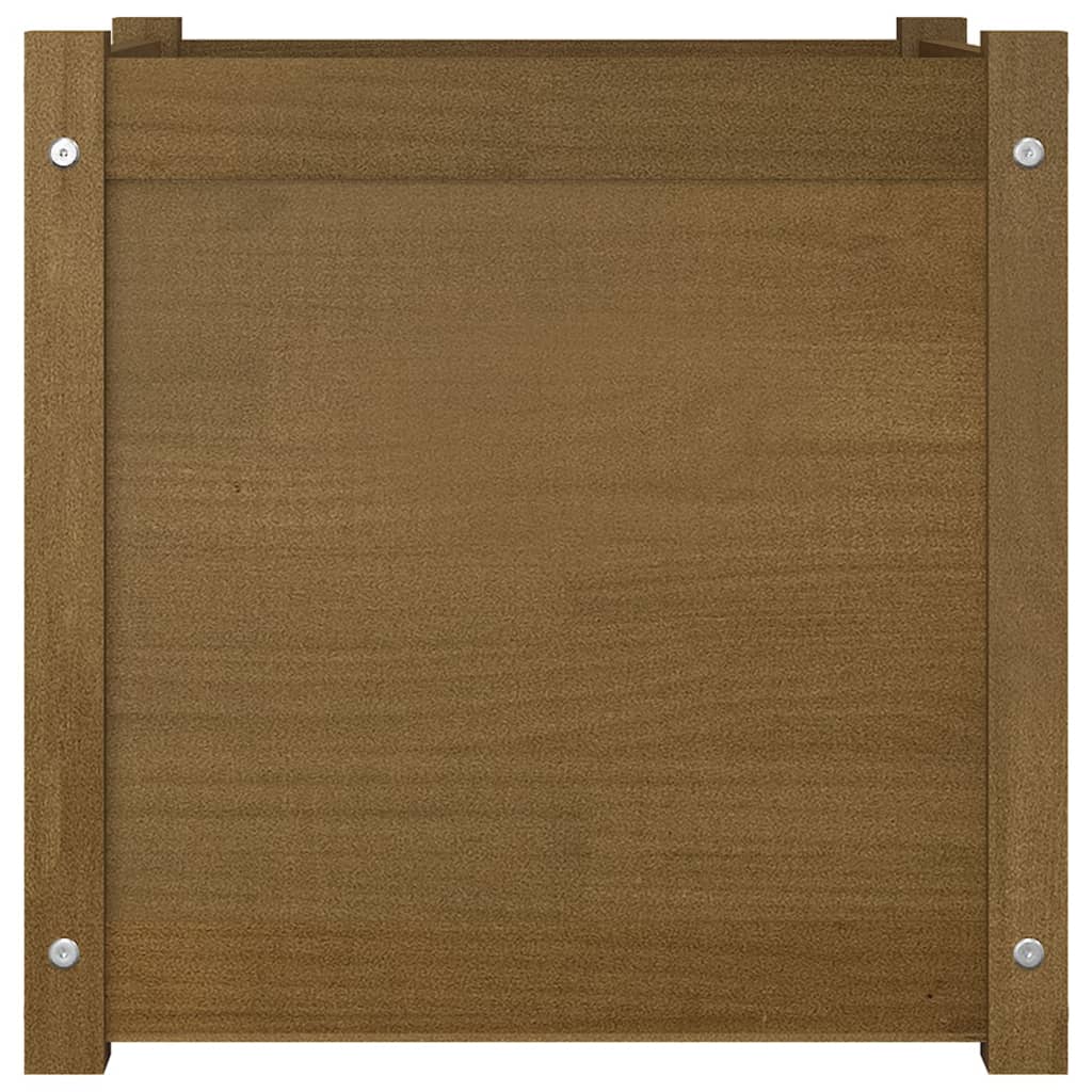 

vidaXL Plantenbak 50x50x50 cm massief grenenhout honingbruin