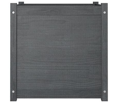 vidaXL Sodo lovelis, pilkas, 60x60x60cm, pušies medienos masyvas