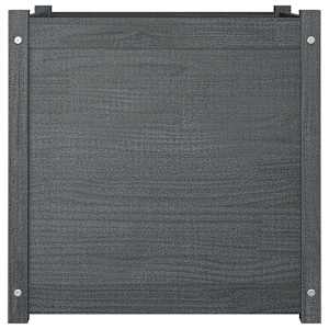 vidaXL Sodo lovelis, pilkas, 60x60x60cm, pušies medienos masyvas