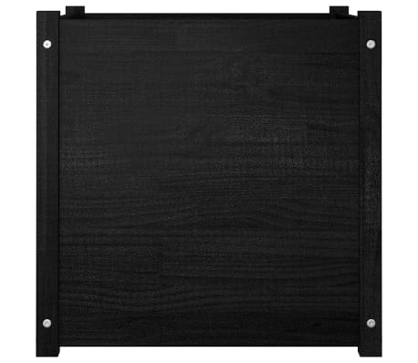 vidaXL Jardini&egrave;re Noir 60x60x60 cm Bois de pin massif