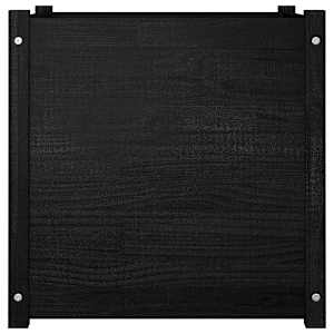 vidaXL Jardini&egrave;re Noir 60x60x60 cm Bois de pin massif