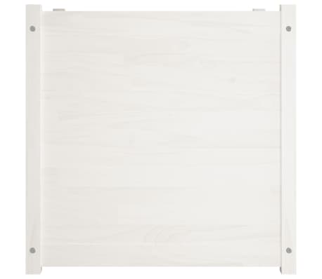 vidaXL Ζαρντινιέρα Λευκή 70 x 70 x 70 εκ. από Μασίφ Ξύλο Πεύκου