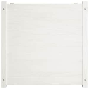 vidaXL Ζαρντινιέρα Λευκή 70 x 70 x 70 εκ. από Μασίφ Ξύλο Πεύκου