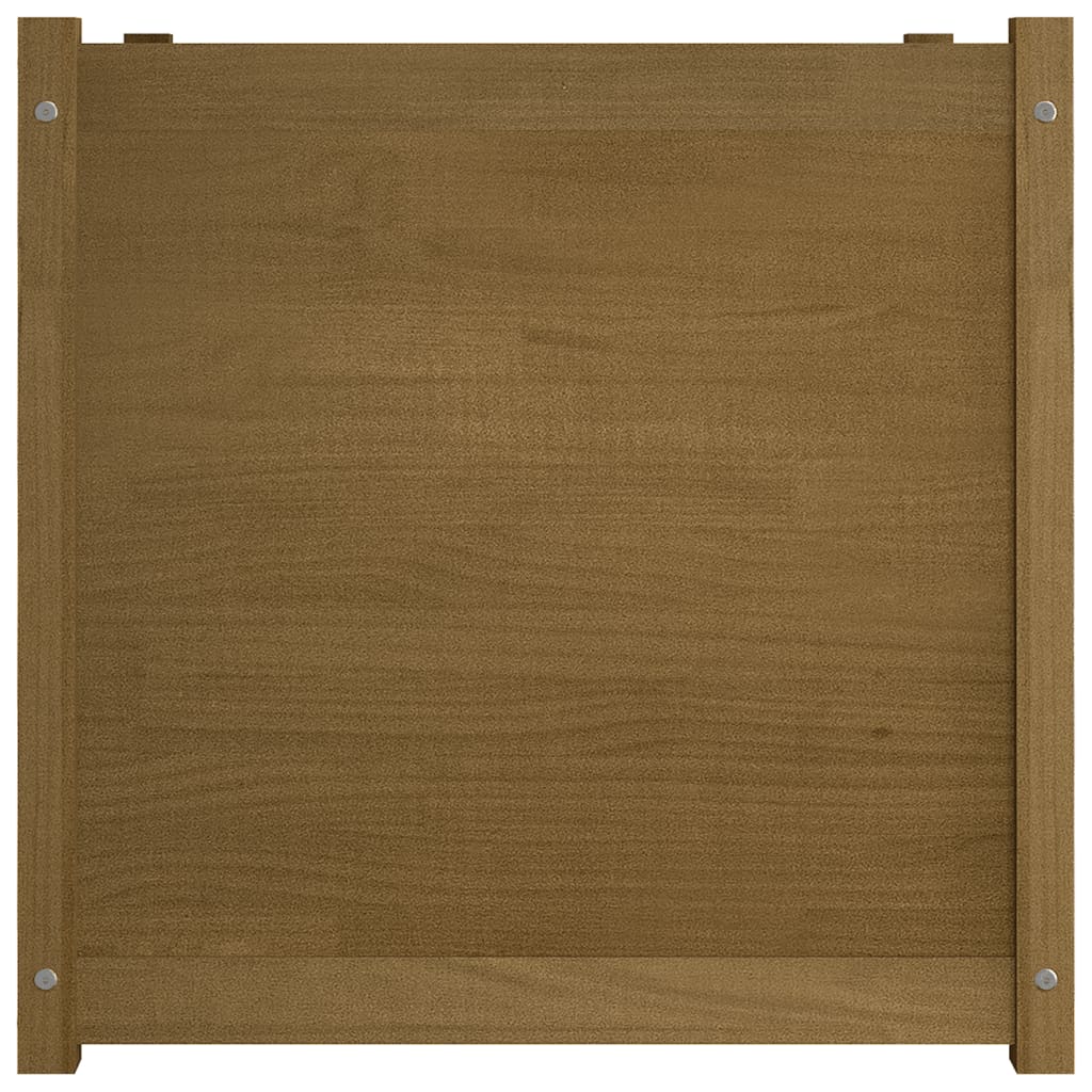 

vidaXL Plantenbak 70x70x70 cm massief grenenhout honingbruin