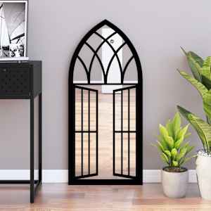 Ogledalo črno 100x45 cm železno za notranjo uporabo