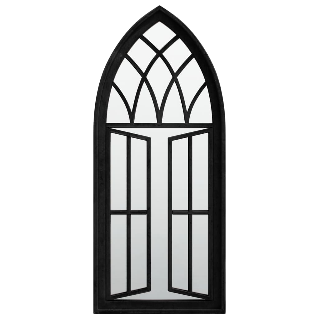 vidaXL Zrkadlo čierne 70x30 cm železo interiérové