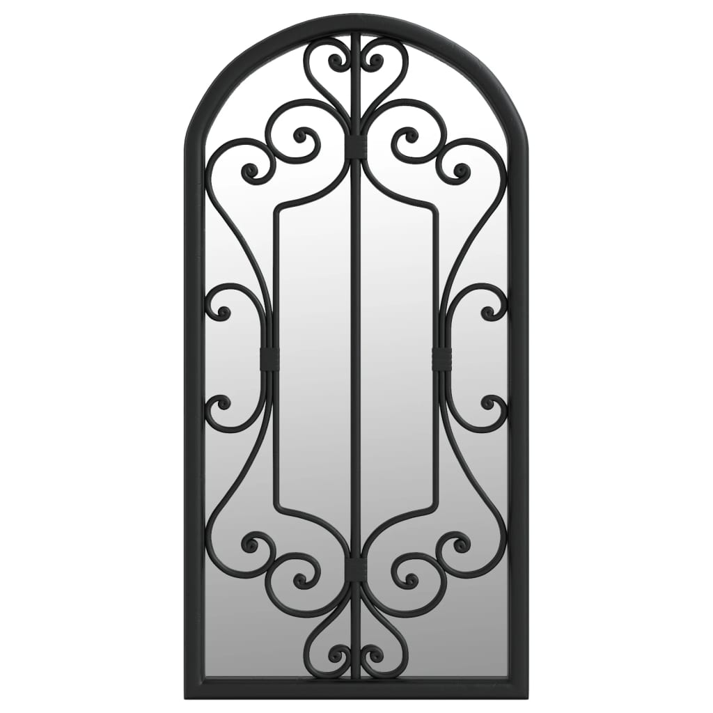 vidaXL Zrkadlo čierne 70x30 cm železo interiérové