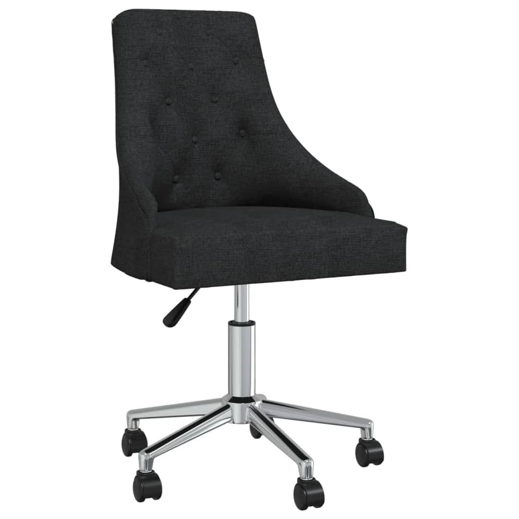 

vidaXL Eetkamerstoelen draaibaar 4 st stof zwart
