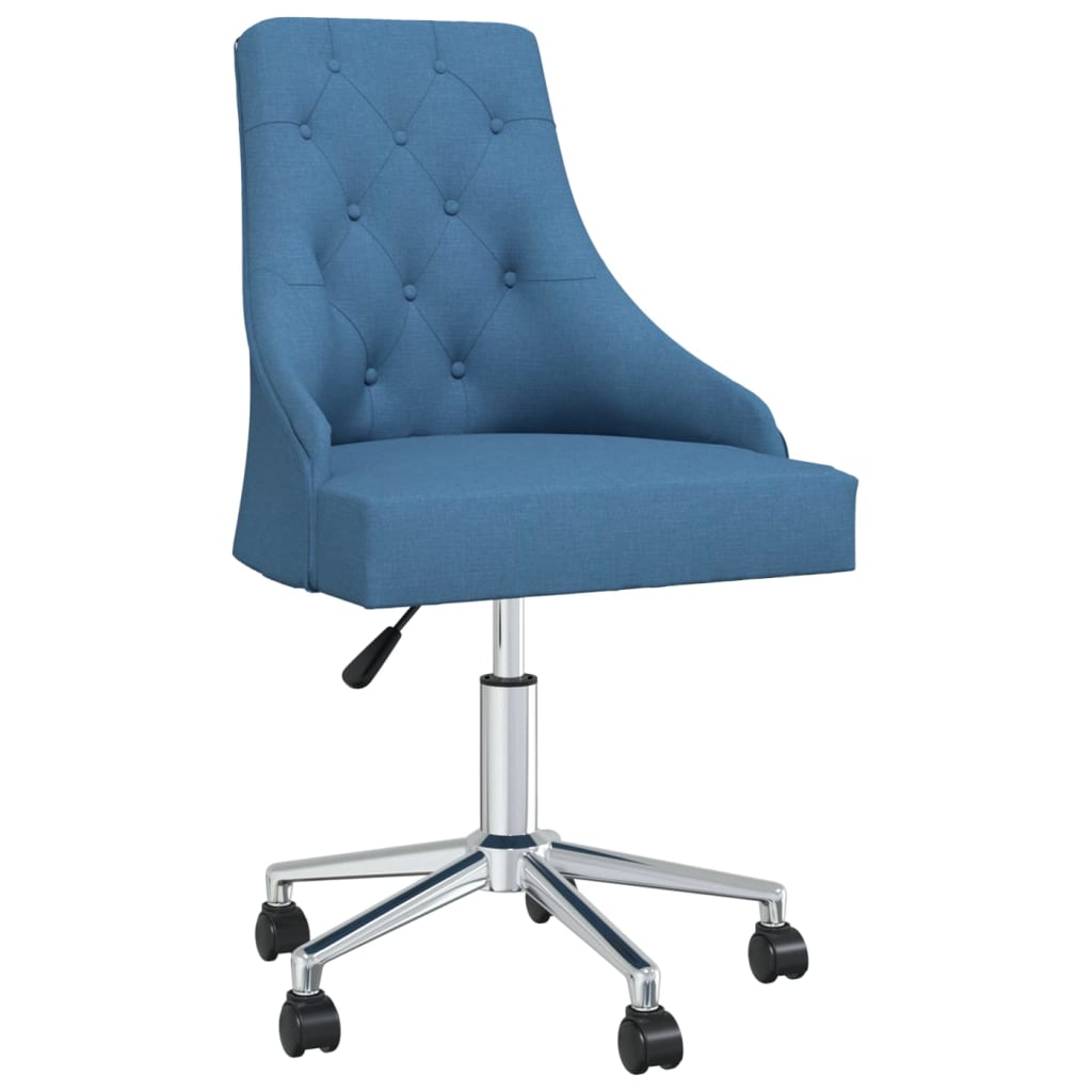

vidaXL Eetkamerstoelen draaibaar 6 st stof blauw
