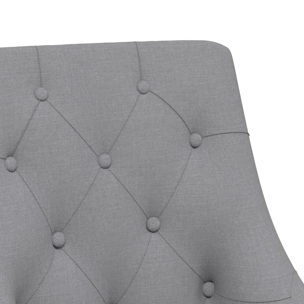 Otočná jídelní židle světle šedá textil