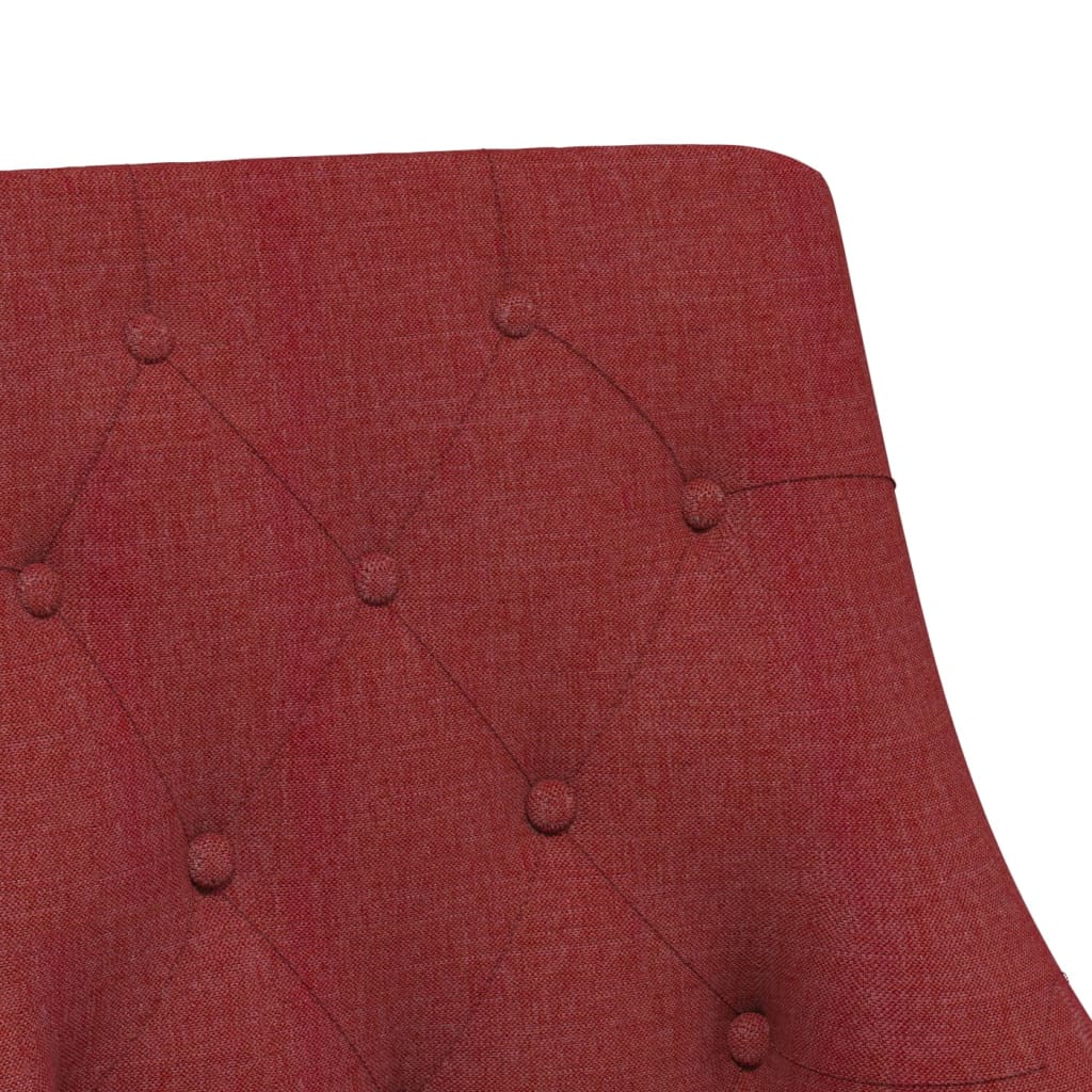 Scaun de bucătărie pivotant, roșu vin, material textil